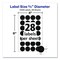 Avery 0.75 in. Diameter Handwrite Only Self-Adhesive Removable Round Color-Coding Labels - Black (28/Sheet, 36 Sheets/Pack)